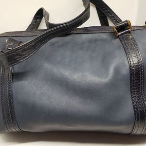 Bottega Veneta Blue Leather Handbag